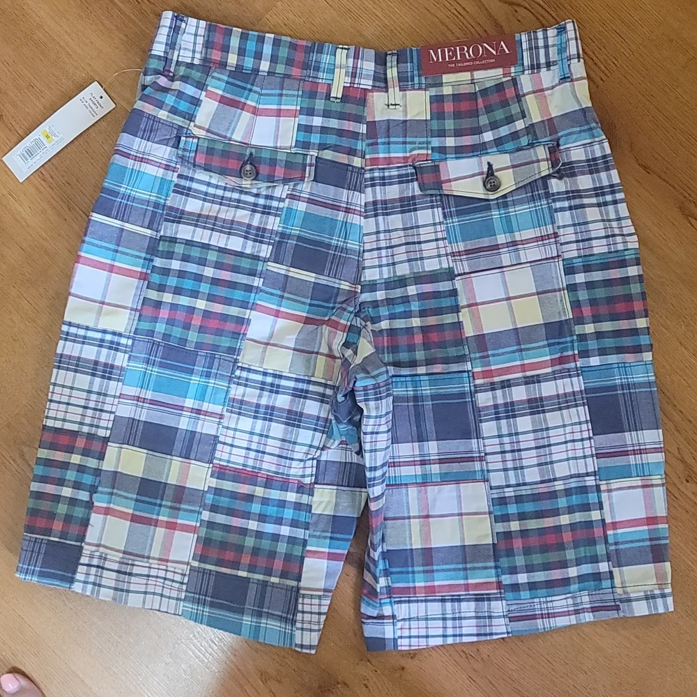 NWT Merona mens size 32 plaid shorts - Picture 2 of 5